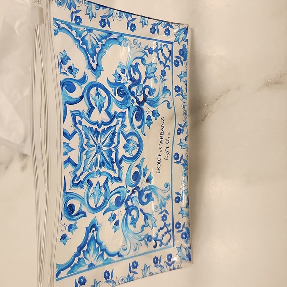 Dolce & Gabbana Light Blue Swimsuit Pouch Makeup Bag or Toiletry Pouch - Picture 3 of 7